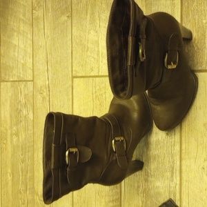 Rialto leather over ankle boots with heel